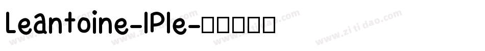 Leantoine-lPle字体转换