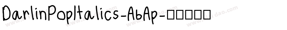 DarlinPopItalics-A6Ap字体转换