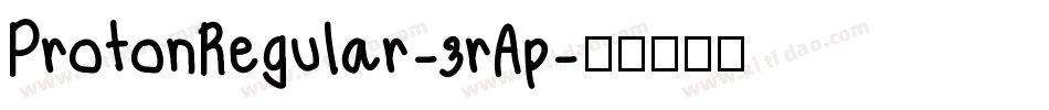 ProtonRegular-3rAp字体转换