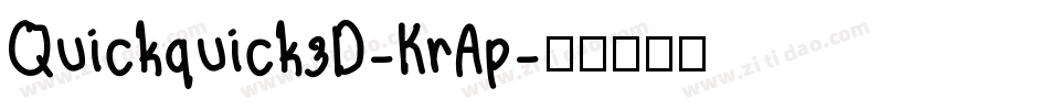 Quickquick3D-KrAp字体转换
