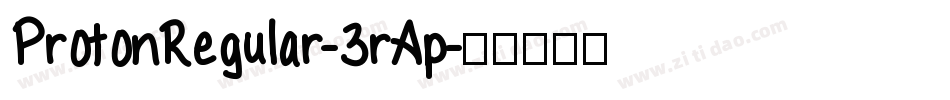 ProtonRegular-3rAp字体转换