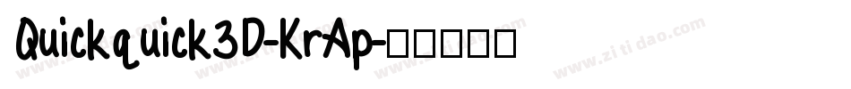 Quickquick3D-KrAp字体转换