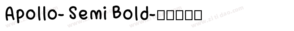 Apollo-SemiBold字体转换