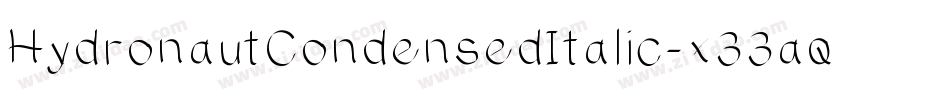 HydronautCondensedItalic-x33aq字体转换