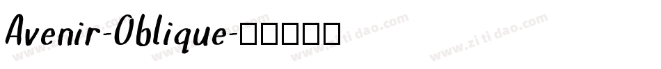 Avenir-Oblique字体转换