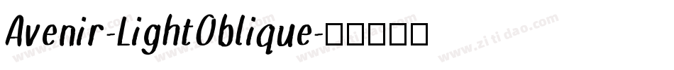 Avenir-LightOblique字体转换