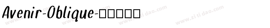 Avenir-Oblique字体转换