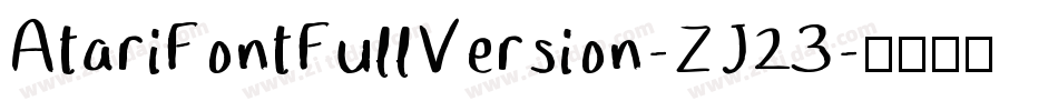 AtariFontFullVersion-ZJ23字体转换