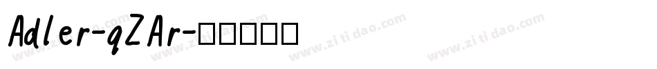 Adler-qZAr字体转换