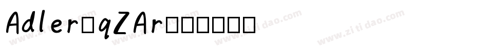 Adler-qZAr字体转换