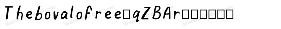 Thebovalofree-qZBAr字体转换