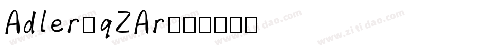 Adler-qZAr字体转换
