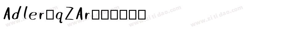 Adler-qZAr字体转换