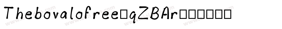 Thebovalofree-qZBAr字体转换