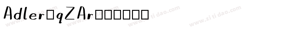 Adler-qZAr字体转换