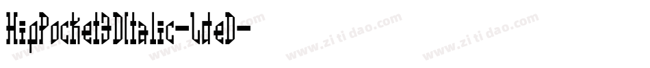 HipPocket3DItalic-LdeD字体转换