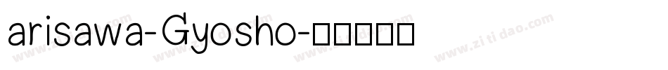 arisawa-Gyosho字体转换