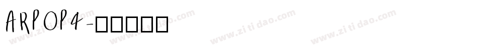 ARPOP4字体转换