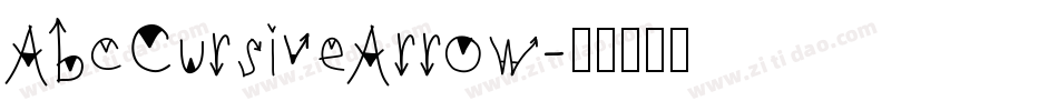 AbcCursiveArrow字体转换