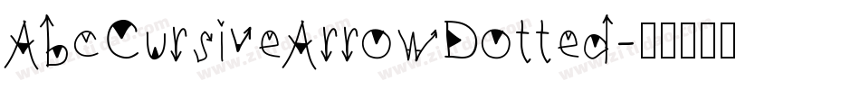 AbcCursiveArrowDotted字体转换