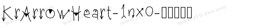 KrArrowHeart-1nx0字体转换