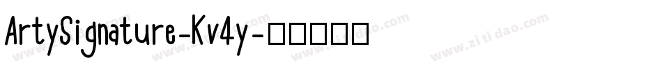 ArtySignature-Kv4y字体转换