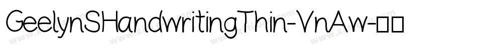 GeelynSHandwritingThin-VnAw字体转换