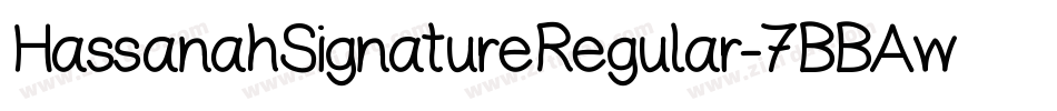HassanahSignatureRegular-7BBAw字体转换
