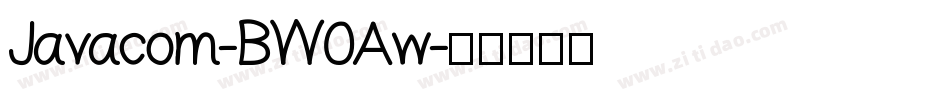 Javacom-BW0Aw字体转换