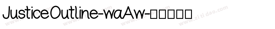 JusticeOutline-waAw字体转换