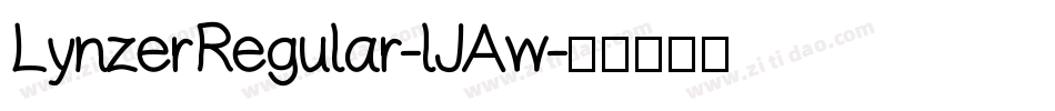 LynzerRegular-lJAw字体转换