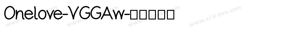 Onelove-VGGAw字体转换