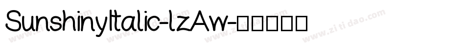 SunshinyItalic-lzAw字体转换
