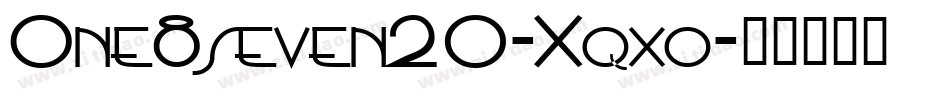 One8seven20-Xqxo字体转换