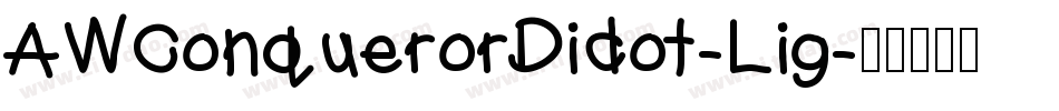 AWConquerorDidot-Lig字体转换