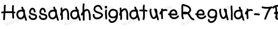 HassanahSignatureRegular-7BBAw字体转换