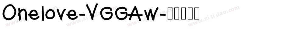 Onelove-VGGAw字体转换