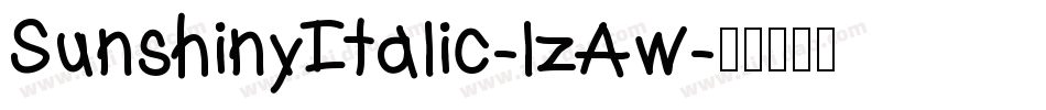 SunshinyItalic-lzAw字体转换