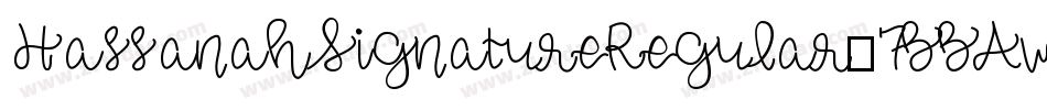 HassanahSignatureRegular-7BBAw字体转换
