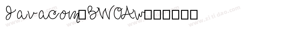 Javacom-BW0Aw字体转换