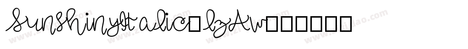 SunshinyItalic-lzAw字体转换