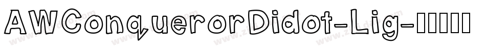 AWConquerorDidot-Lig字体转换