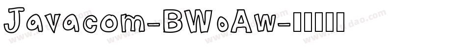 Javacom-BW0Aw字体转换