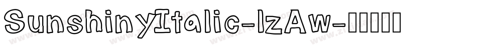 SunshinyItalic-lzAw字体转换