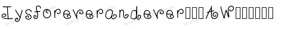 Iysforeverandever-20AW字体转换