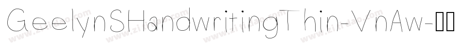 GeelynSHandwritingThin-VnAw字体转换