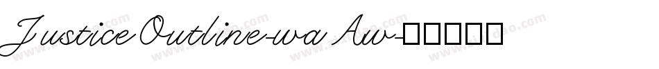 JusticeOutline-waAw字体转换