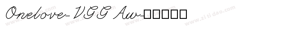 Onelove-VGGAw字体转换