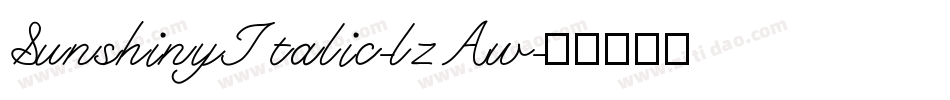 SunshinyItalic-lzAw字体转换