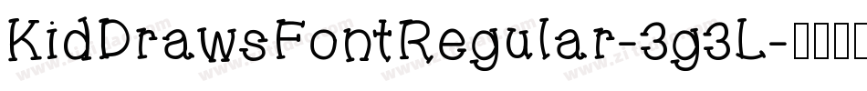 KidDrawsFontRegular-3g3L字体转换